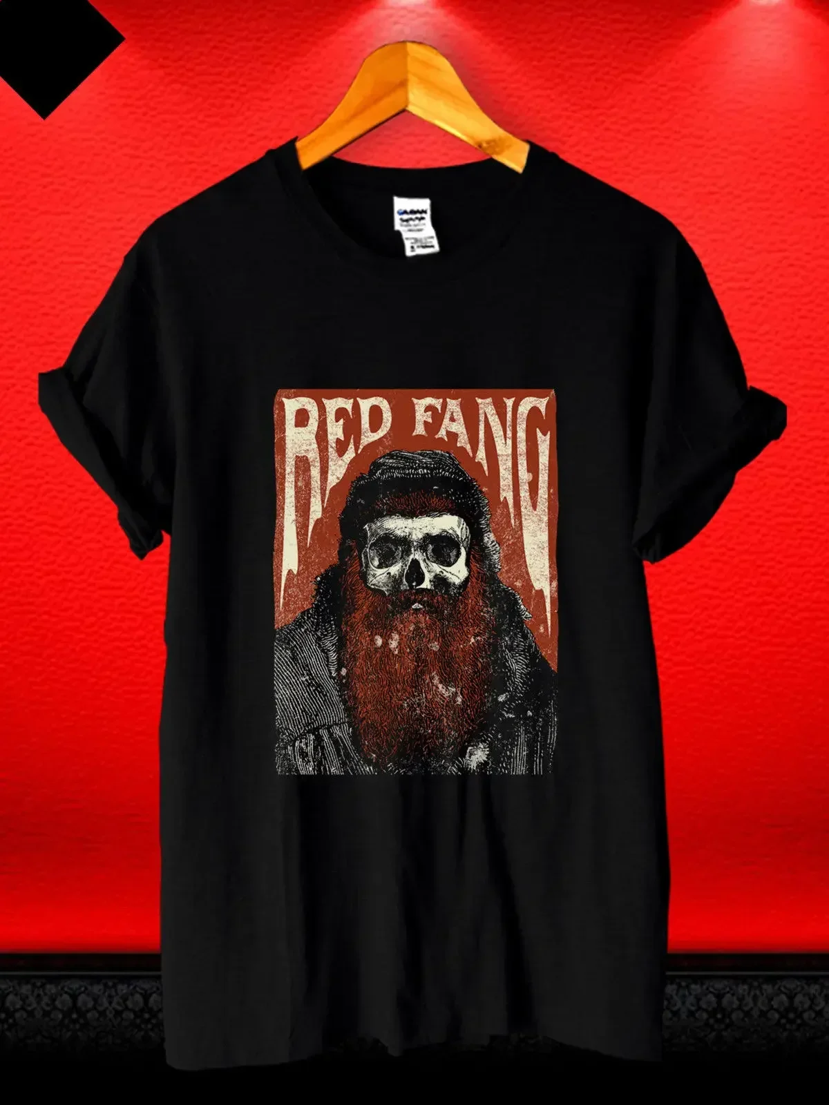 New Brand Hot Red Fang Skull Beard Poster Logo Metal Band Casual Men'S T-Tee Shirt S,M,L,Xl,2Xl  Tee Shirt