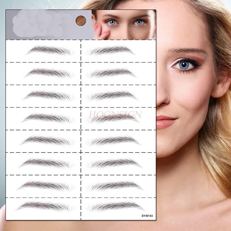 Tattood eyebrow sticker with seal waterproof natural eyebrow shape simulation sticker