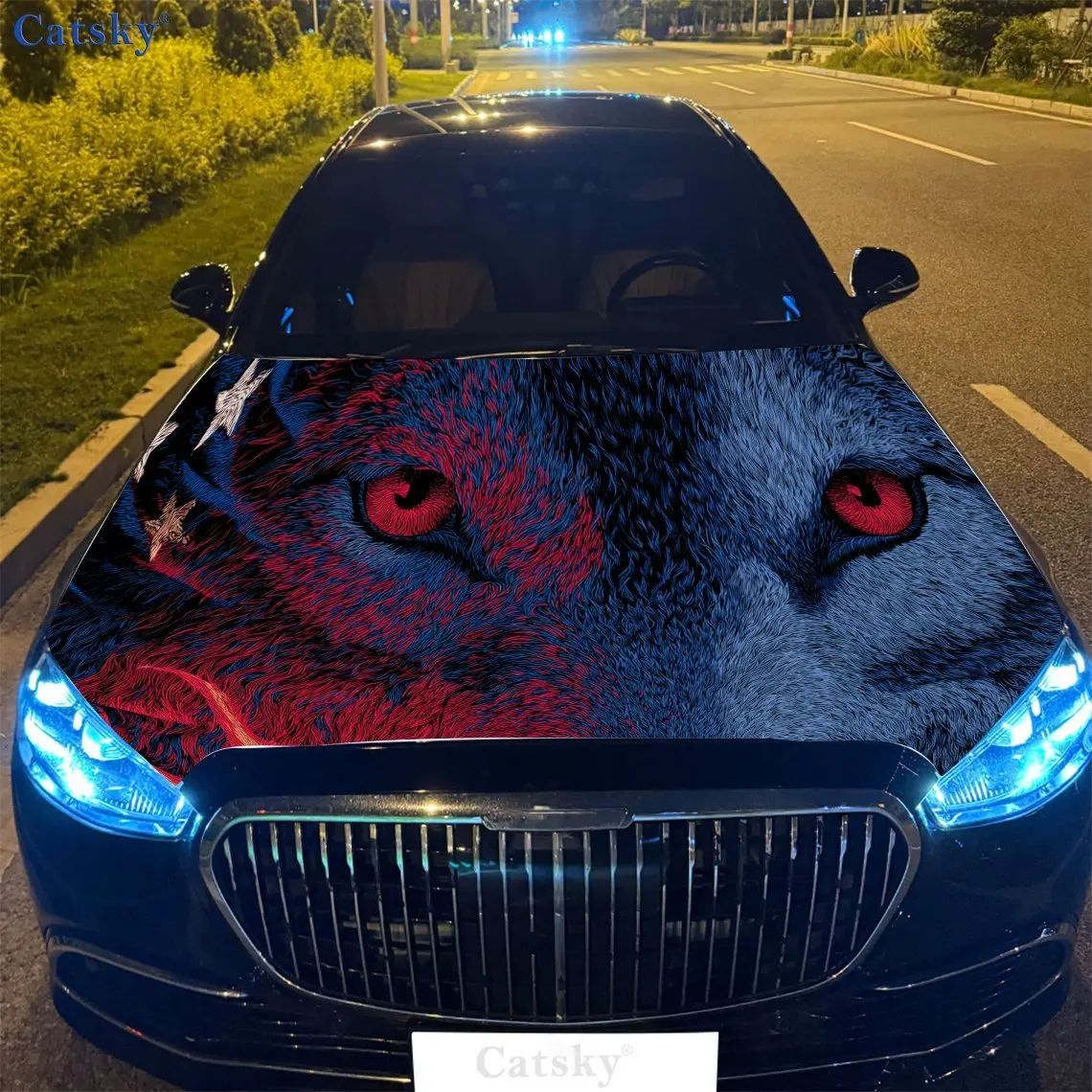 

Edgy Wolf - виниловая наклейка на капот автомобиля с странным дизайном, автонаклейка, водонепроницаемая самоклеящаяся наклейка на автомобиль, автозащита от царапин