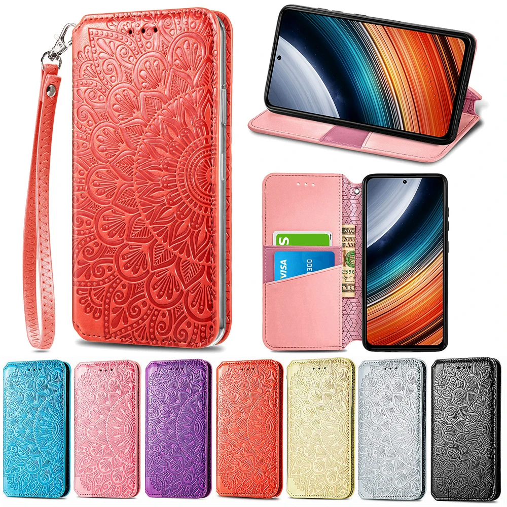 For Oukitel K9 Pro C21 C31 C25 Phone Case Embossed Floral Cute Leather Wallet Cases FOR TONE E22 Anti-fall Flip Cover