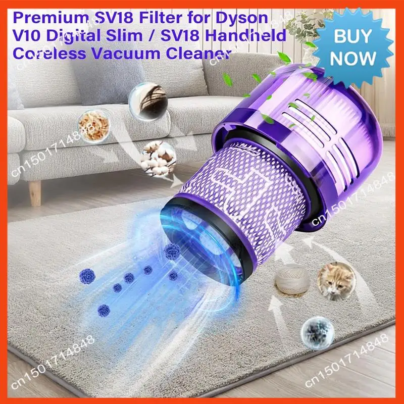 BISM Coperchio del contenitore della polvere con kit filtri Fordyson V10 Accessori per aspirapolvere digitali sottili Coperchio del secchio della polvere con anello di tenuta