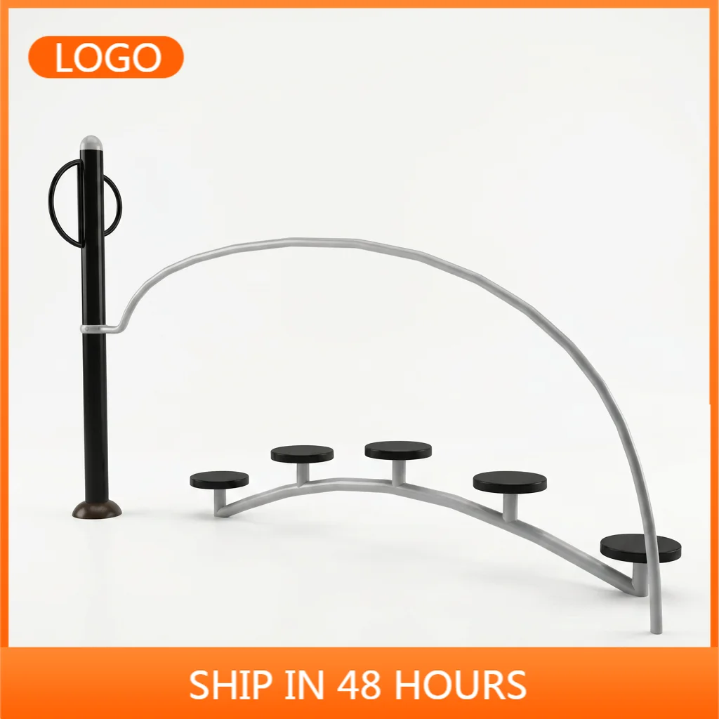 Stainless Steel Curved Balance Stepper for Outdoor Public Parks Adult Gym Equipment