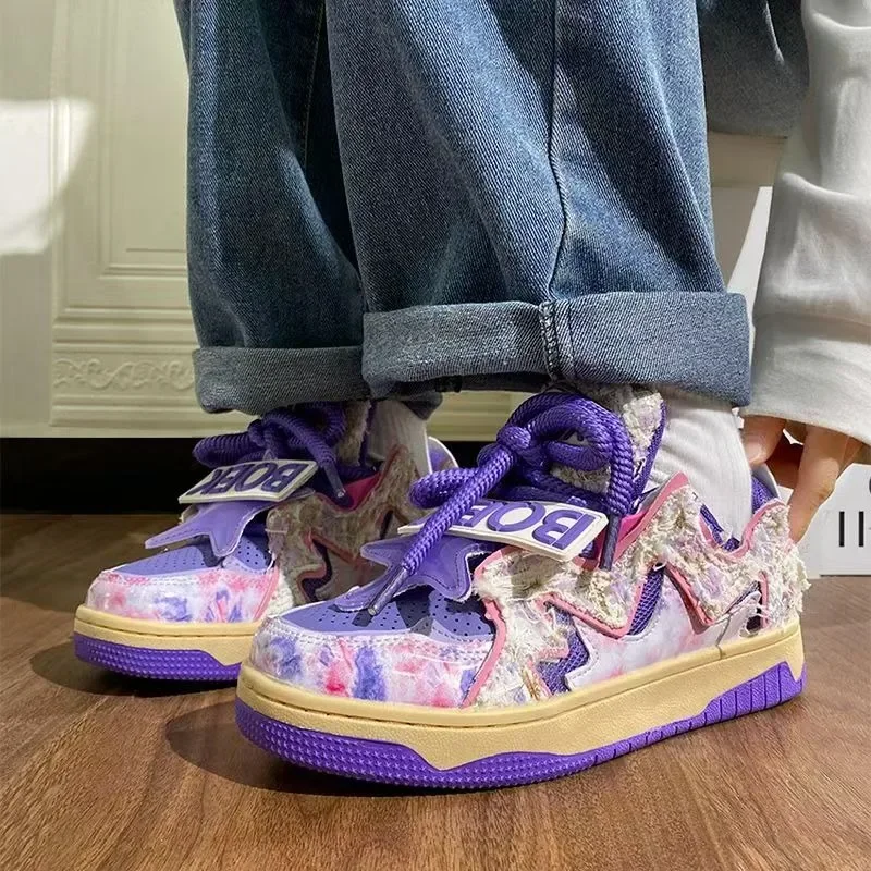 

Autumn Women's Casual Sneakers Trend Mixed Colors Star Running Sport Shoes Tennis Shoes Basketball Trainers Walking Jogging