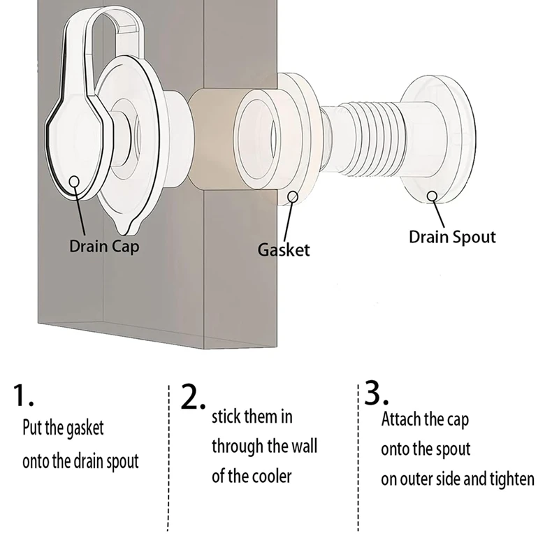 Paquete de ABNO-2 Reemplazo del tapón de drenaje del enfriador para refrigeradores, tapón de drenaje del enfriador de longitud del eje