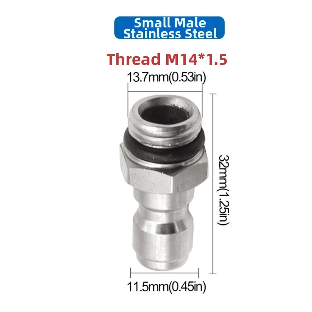 1/4 Inch Pressure Washer Nozzle Leak-Proof Quick Release Quick Connect Coupler High Pressure G1/4 Male Female