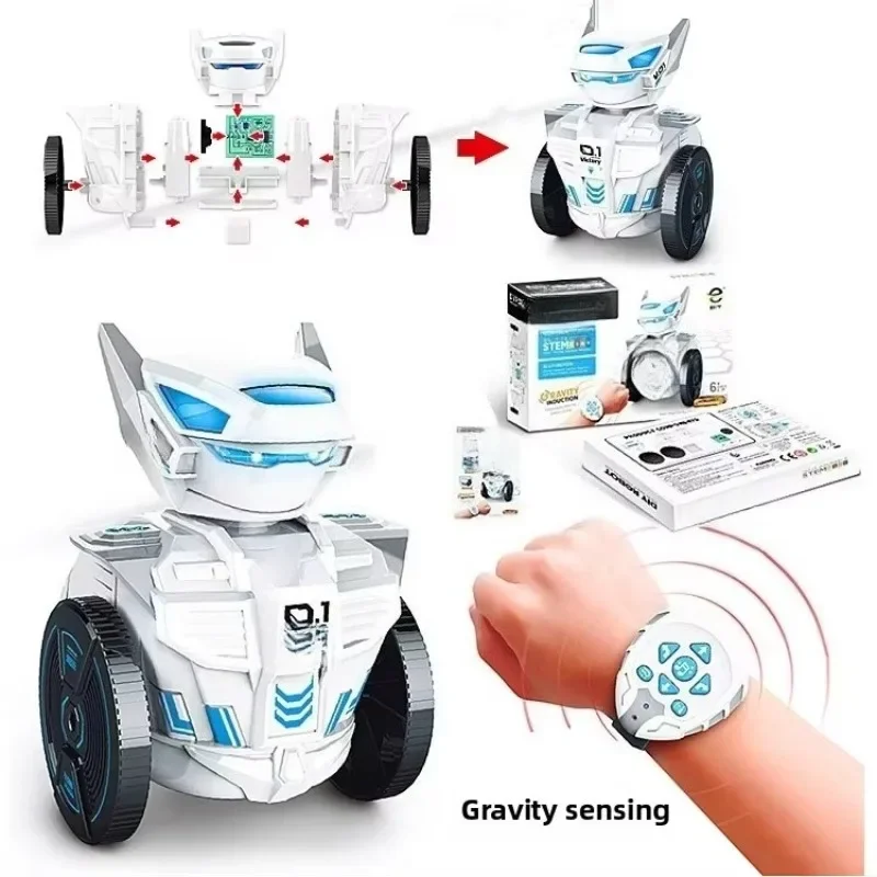 Children's toys, gravity-sensing remote control robot, intelligent gesture sensing, charging, singing and dancing mode