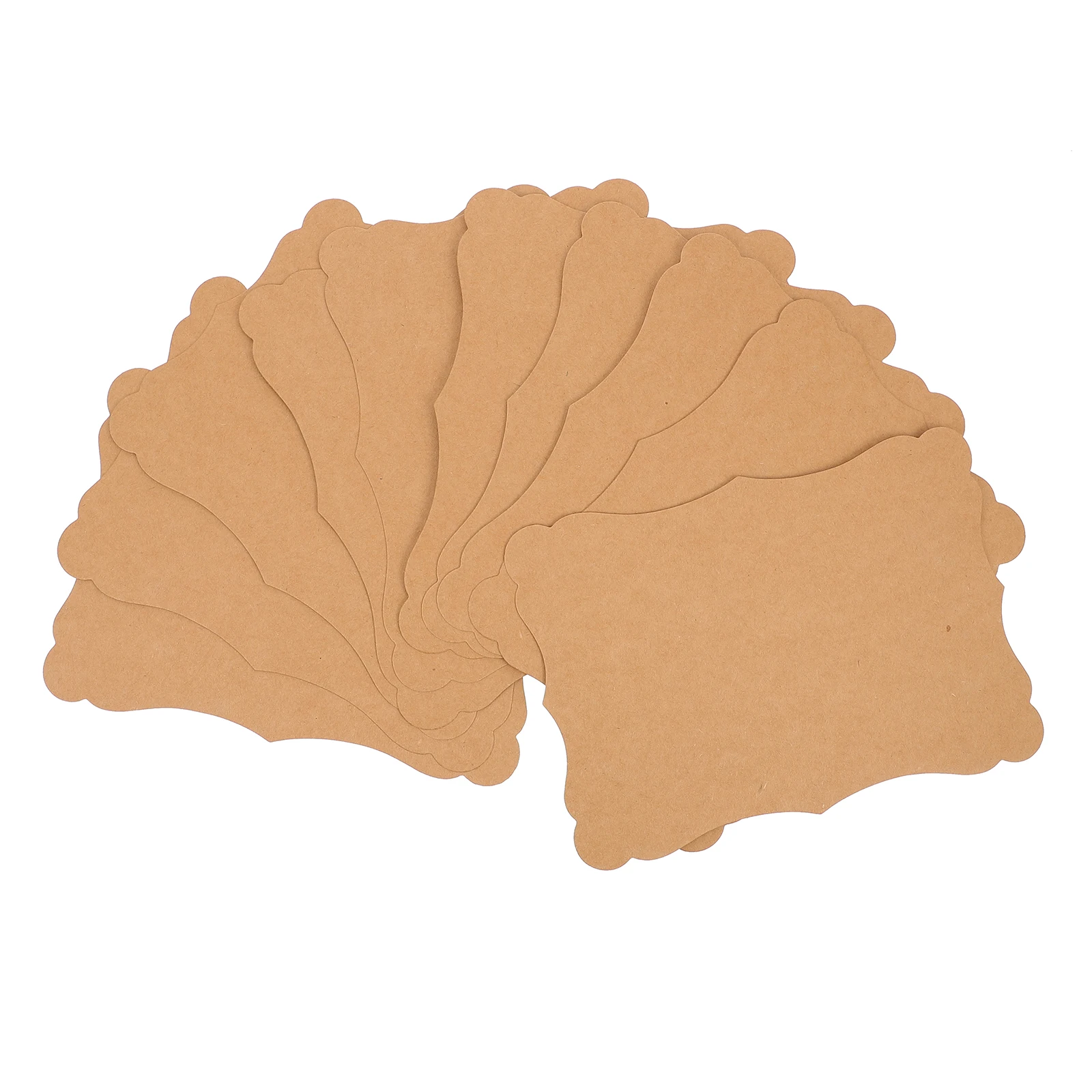 

10 Pcs Kraft Paper Blank Simple Letter DIY Handwritten Cards Greeting Postcards Thick Diy Paper Cards Stock Invitations