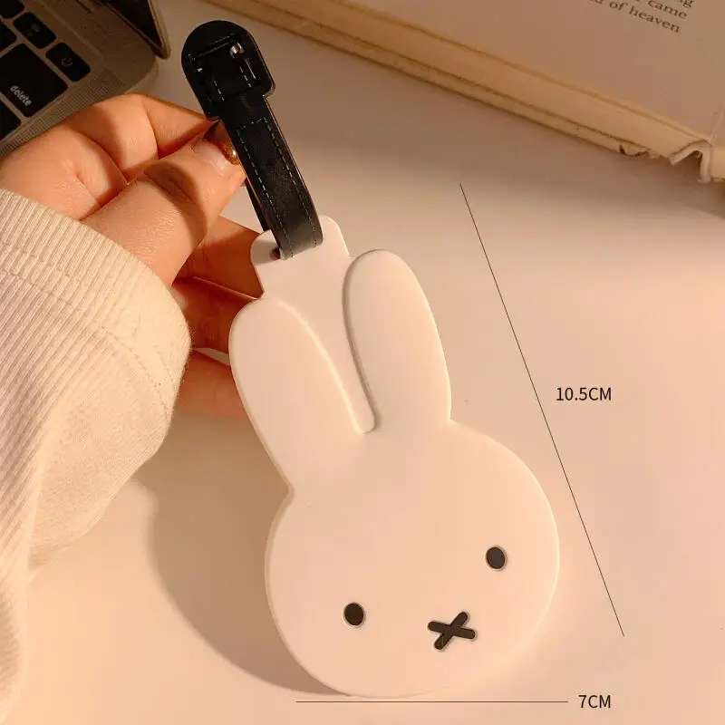 

Miffy Luggage Tag Kawaii Cartoon Waterproof Silicone Anti Loss Boarding Pass Luggage Bag Backpack Cute Pendant Girl Gift