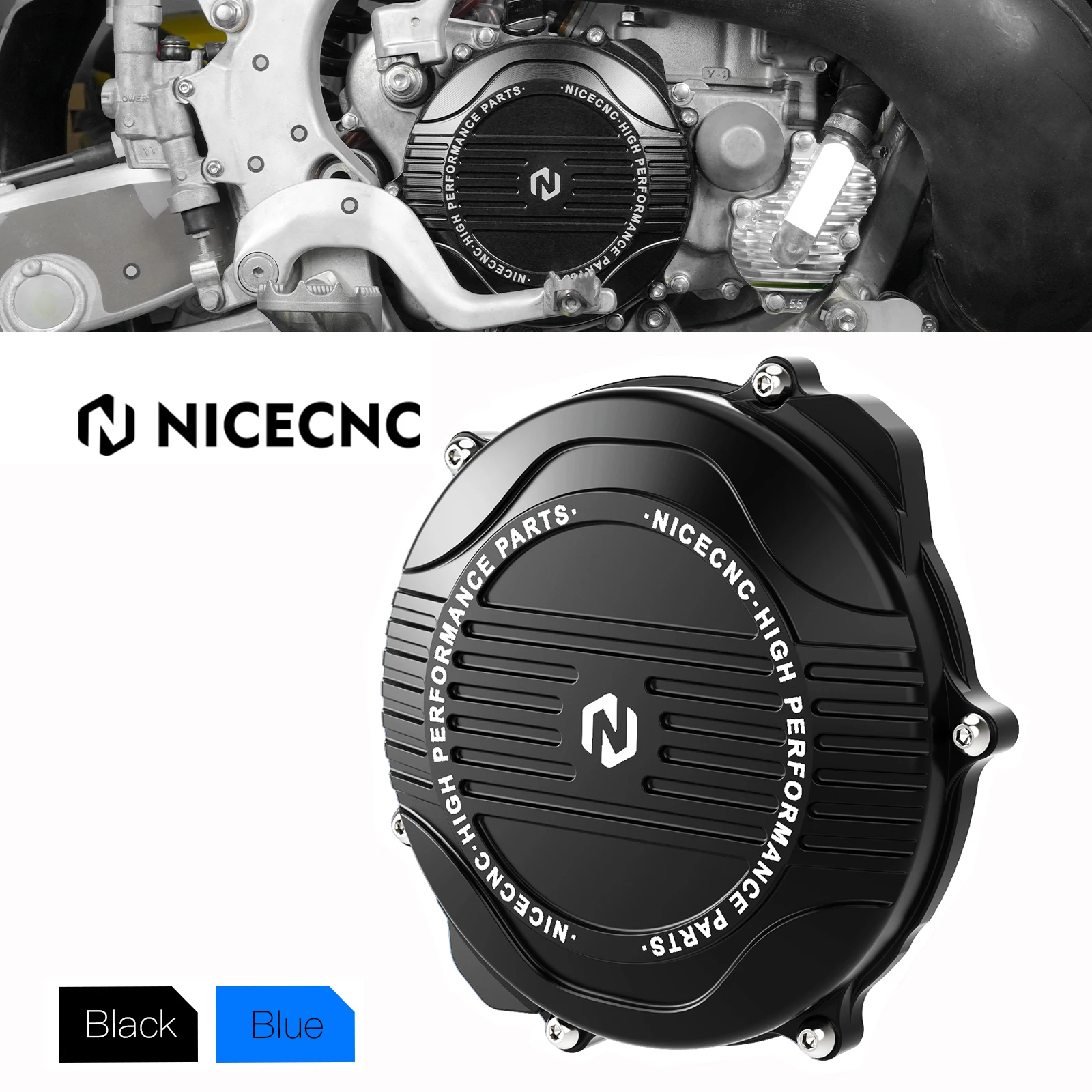 

NICECNC For Yamaha YZ250X 2016-2023 YZ250 2008-2024 2023 2022 2021 Motorcycle Clutch Cover Guard Protector Billet Aluminum Black