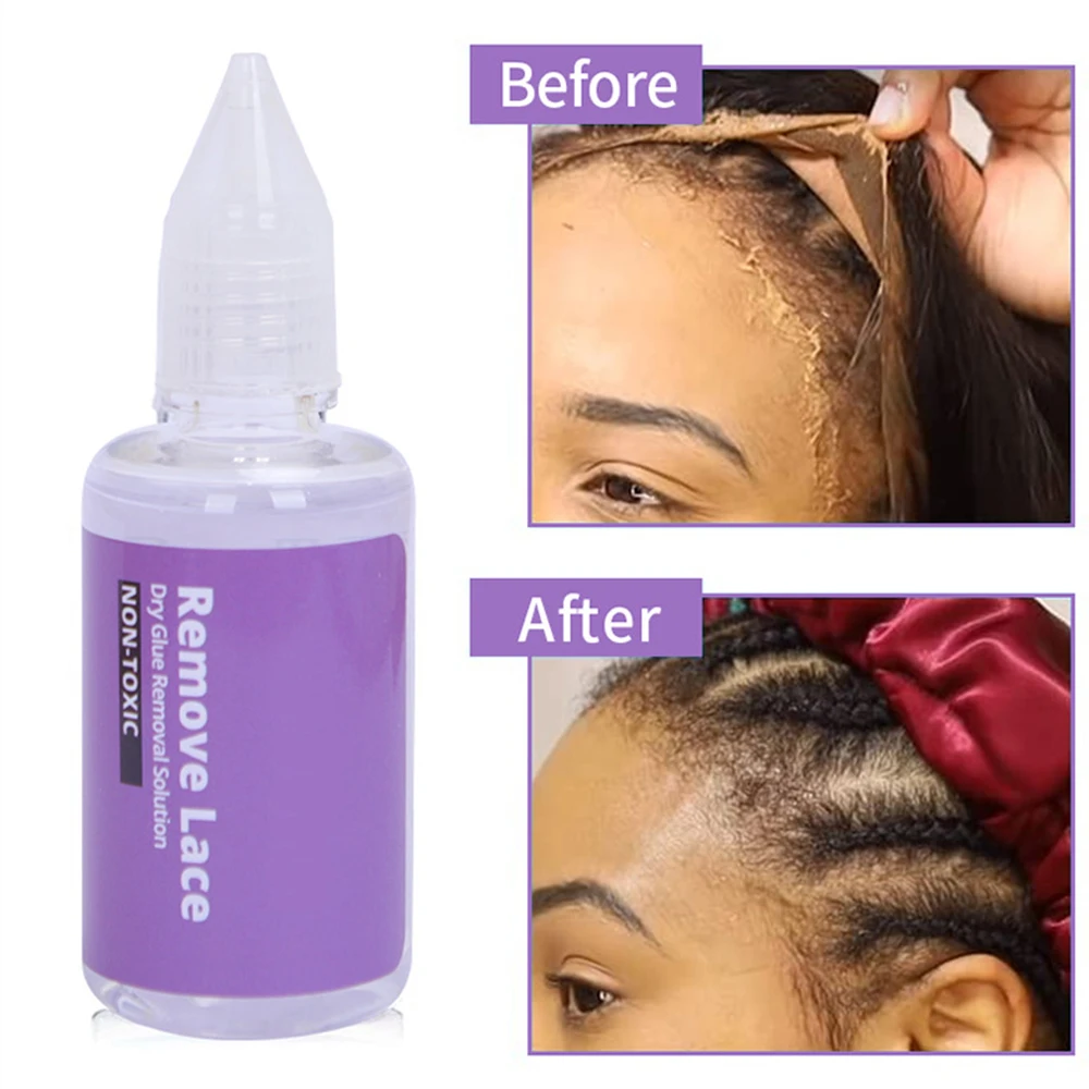 Traceless Hair Extension Plant Oily Glue Remover For Lace Wig Replacement or Toupee Weft Tape Glue Remover SalonUse 30ML