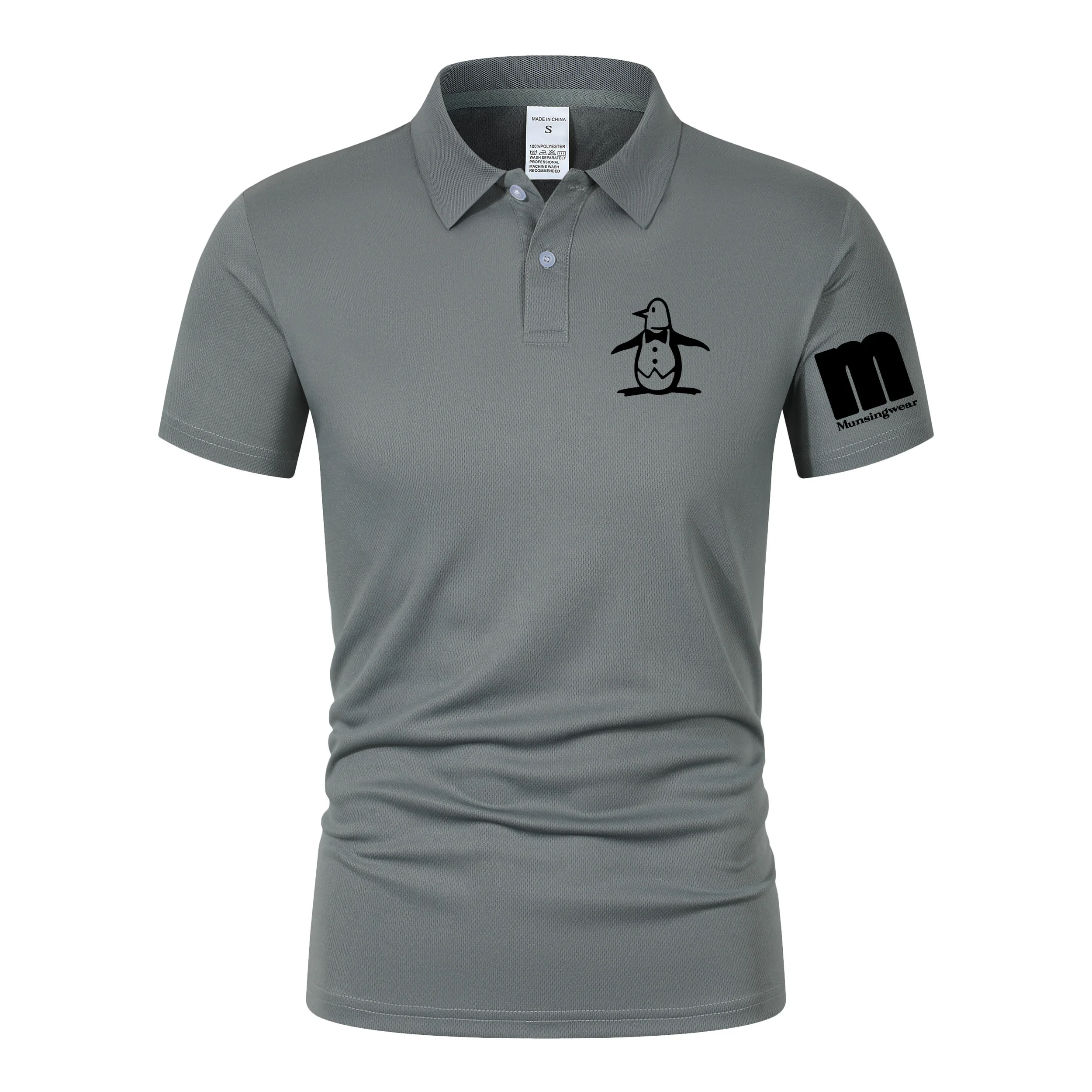 Nouveau T-shirt d'été 2026 pour homme à manches courtes, col brodé, léger, style streetwear décontra
