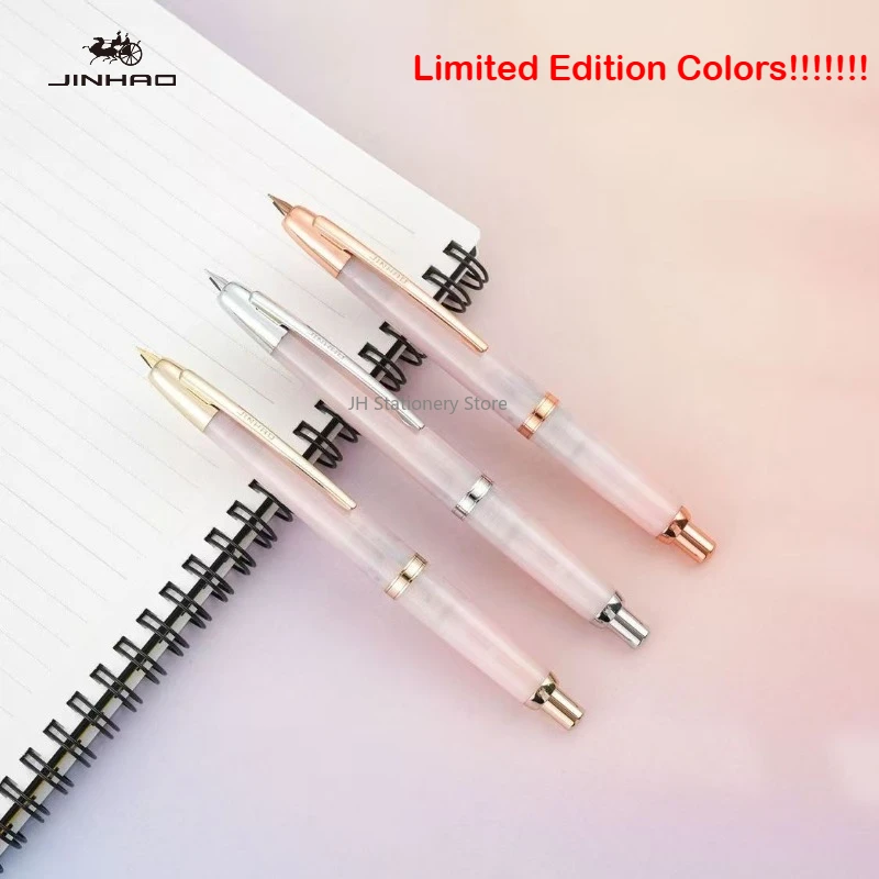 لون محدود! JINHAO 20 الوردي الذهب كليب الراتنج الصحافة قلم حبر EF F قلم حبر مع محول اللوازم المدرسية القرطاسية PK 10 A1 #3