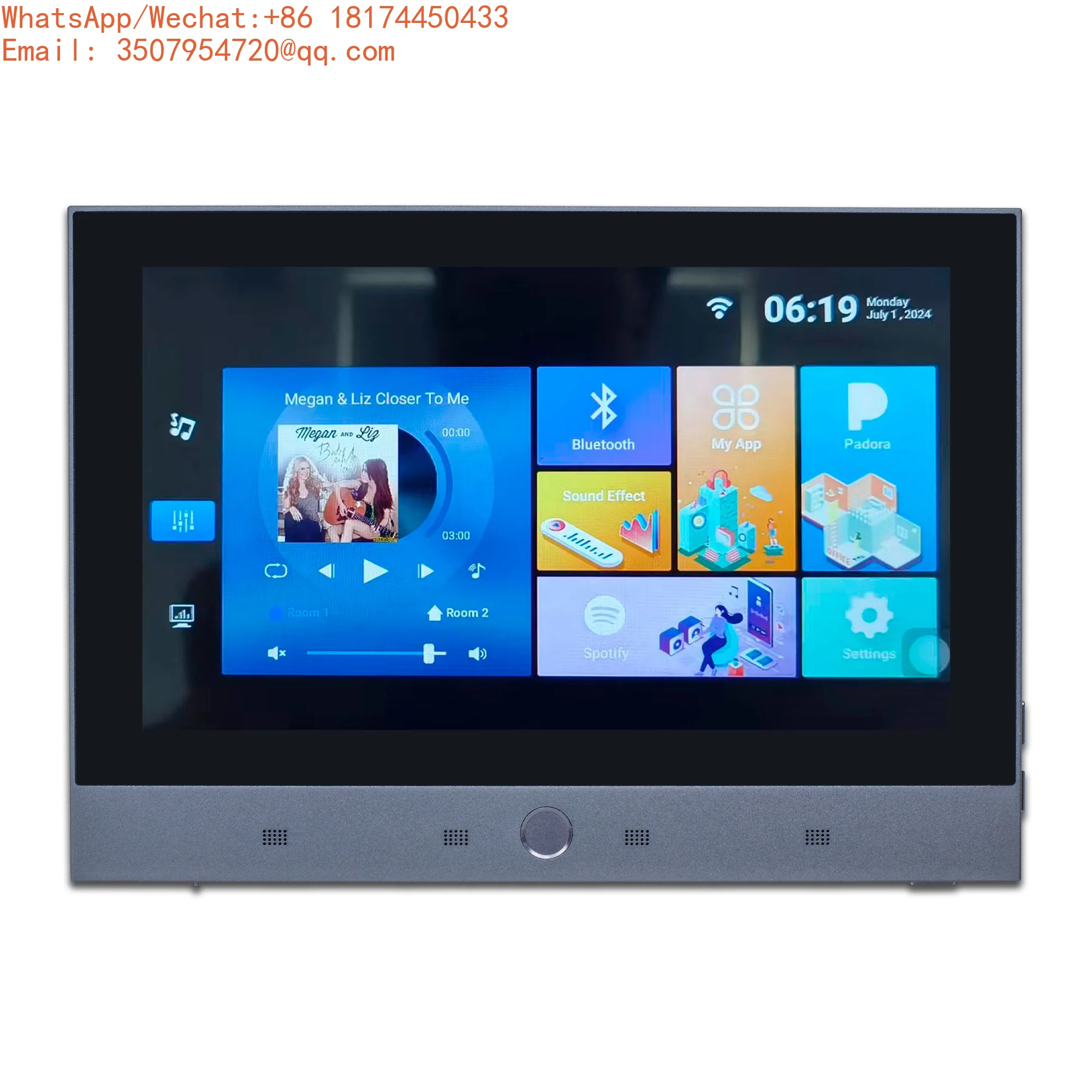

C10-7 PLUS Tuya Smart Zigbee Gateway 7 Inch Touch Screen Music Panel Built In Amplifier For Home Automation System