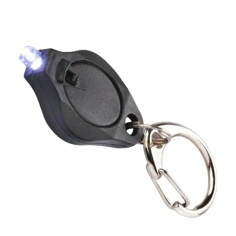 Keychain Flashlight Portable Mini Black Shell Keychain Light LED Key Ring light for Ourdoor Camping Emergency Hiking