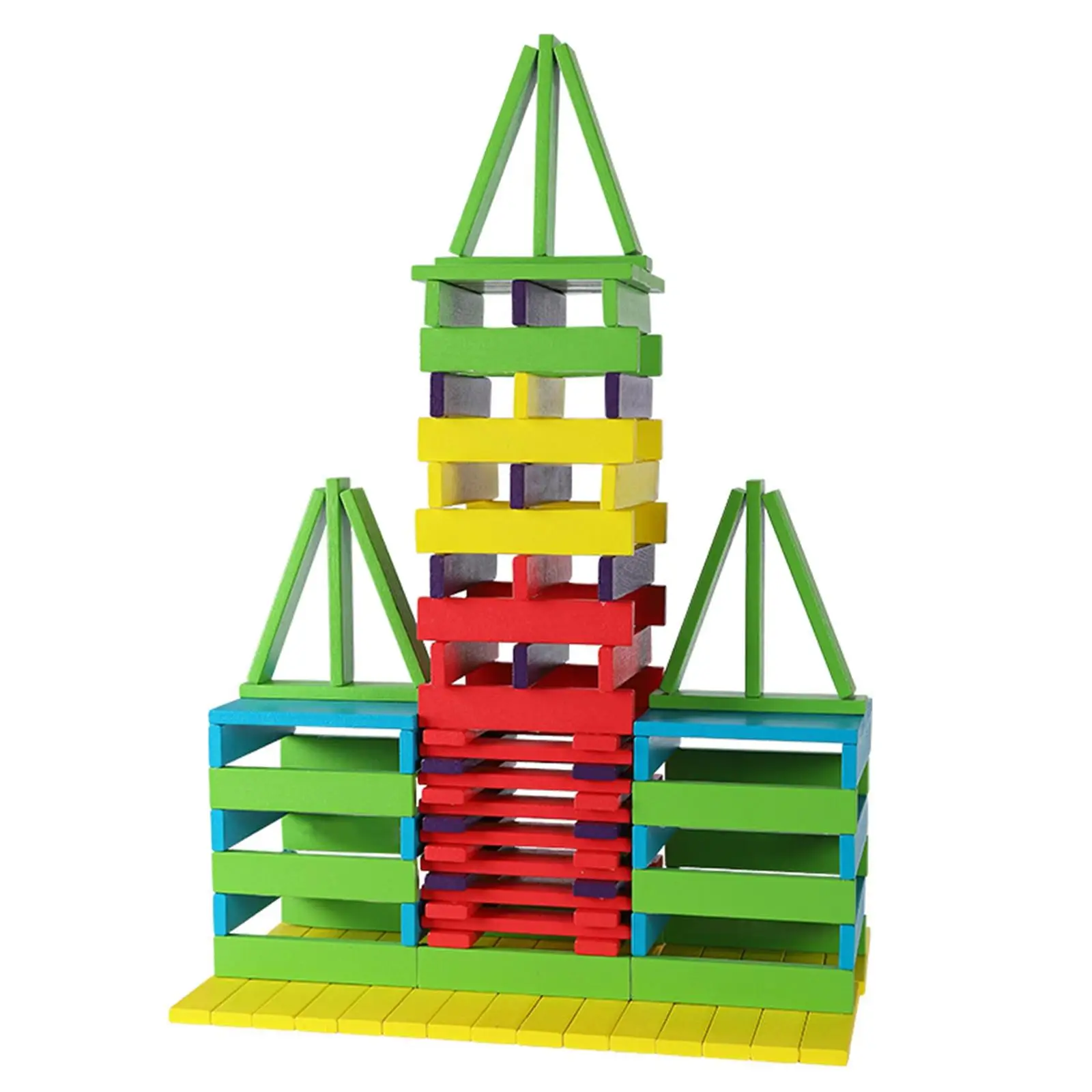 

100Pcs Wooden Stacking Games Puzzles, Development Toys, Montessori Toys Tumbling Block for Birthday Gifts Festival Preschool