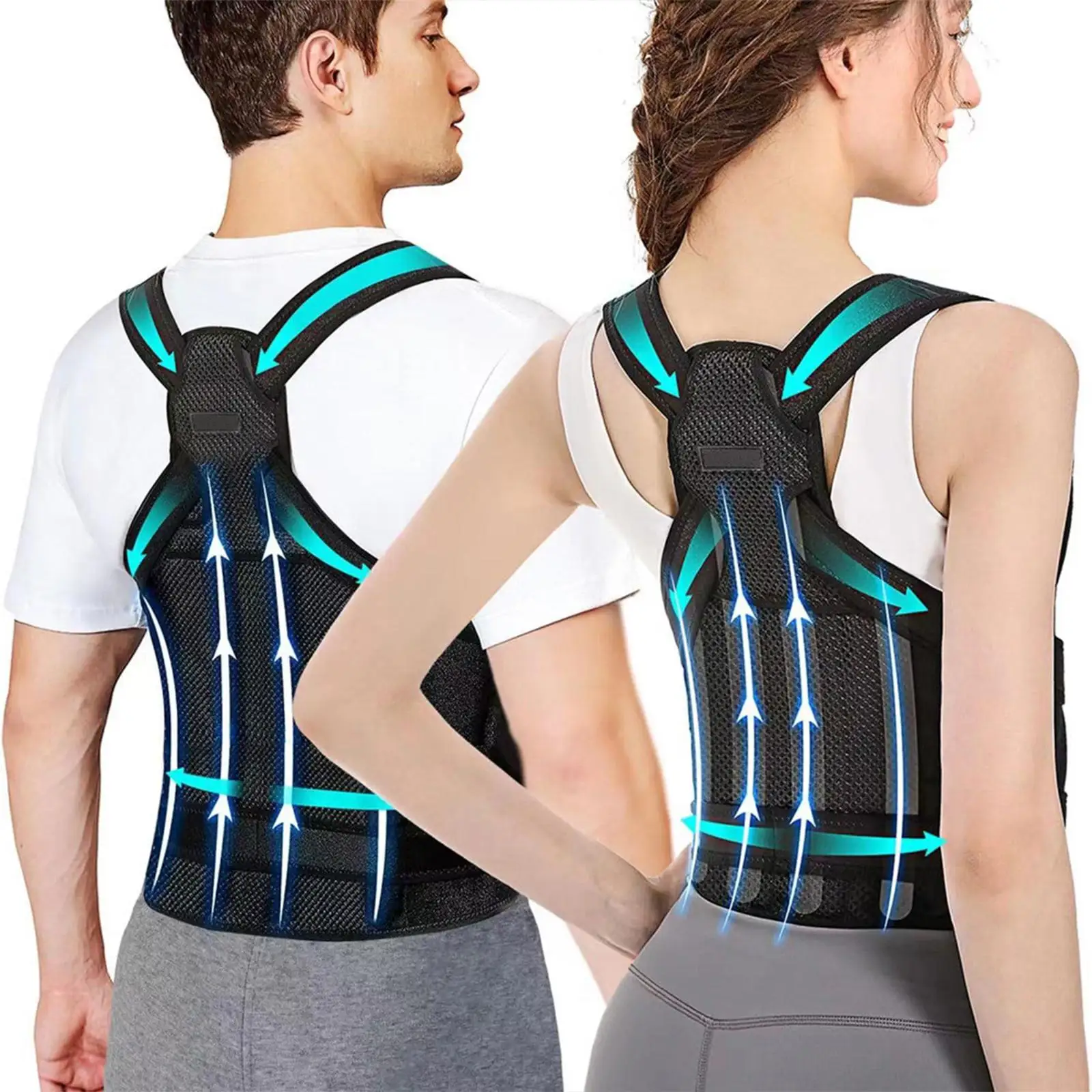 

Posture Corrector Belt Hunchback Correction Strap Adjustable Lumbar Support Fitness Supplies for Office Workers Drivers Students