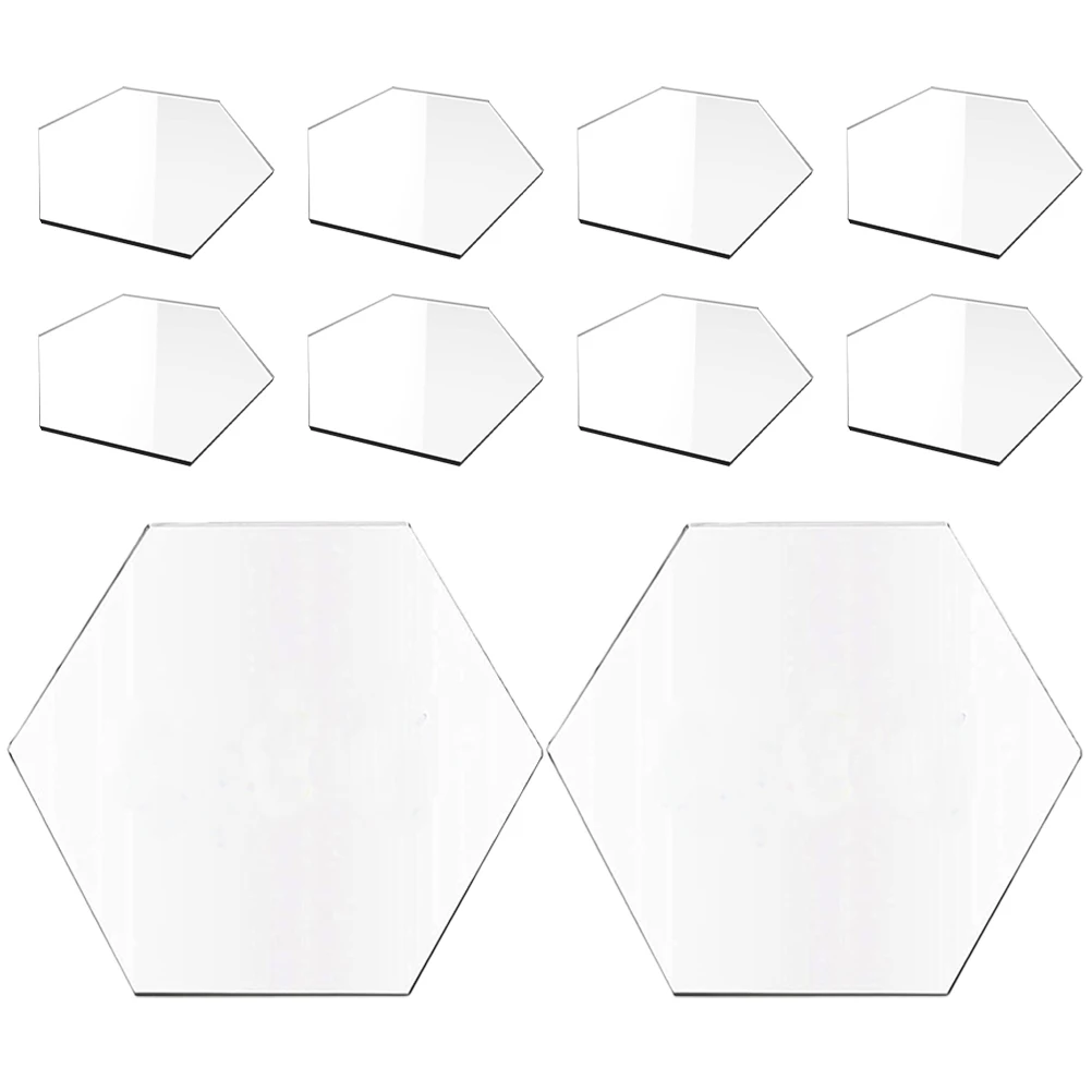 

10 Pcs Acrylic Message Board Hexagonal Transparent 4MM DIY Desk Signs for Wedding Banquet Seating Chart Place Cards Teaching