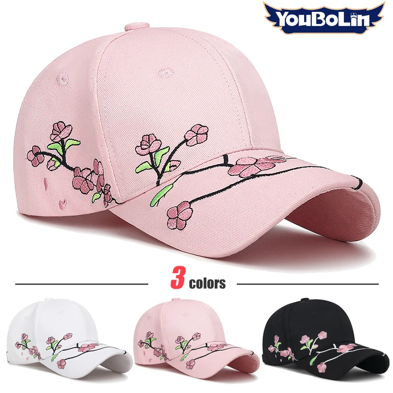Neue nationale Trend-Entenschnabelmütze, Sonnenhut, Frühling und Herbst, Pflaumenblüten-Stickerei, nationaler Stil, Baseballkappe mit gebogener Krempe
