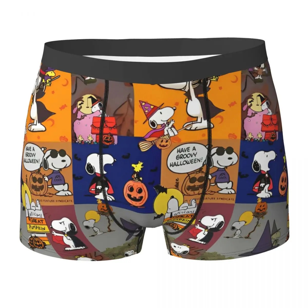 

Snoppy Cute Cartoon Underwear Men Panties Customs Funny Boxer Shorts Quality Shorts Briefs Large Size