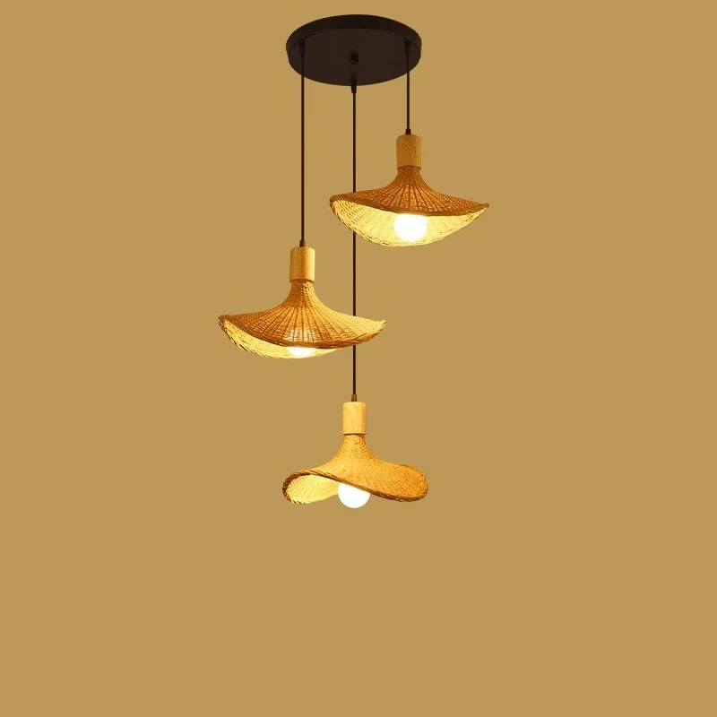 

TINNY Contemporary Bamboo Weaving Restaurants Pendant Lamp Creativity Bar Counter Cafe Bedroom Study Tea Room Staircase Light