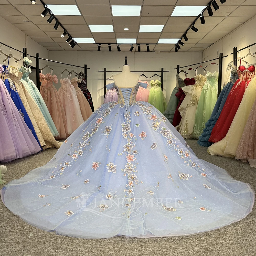 Cap Sleeve 15 Years Old Ball Gown Dress Sequin Scoop Party Dress Lace Up Back Vestidos de 15 Quinceanera Customized Plus Size