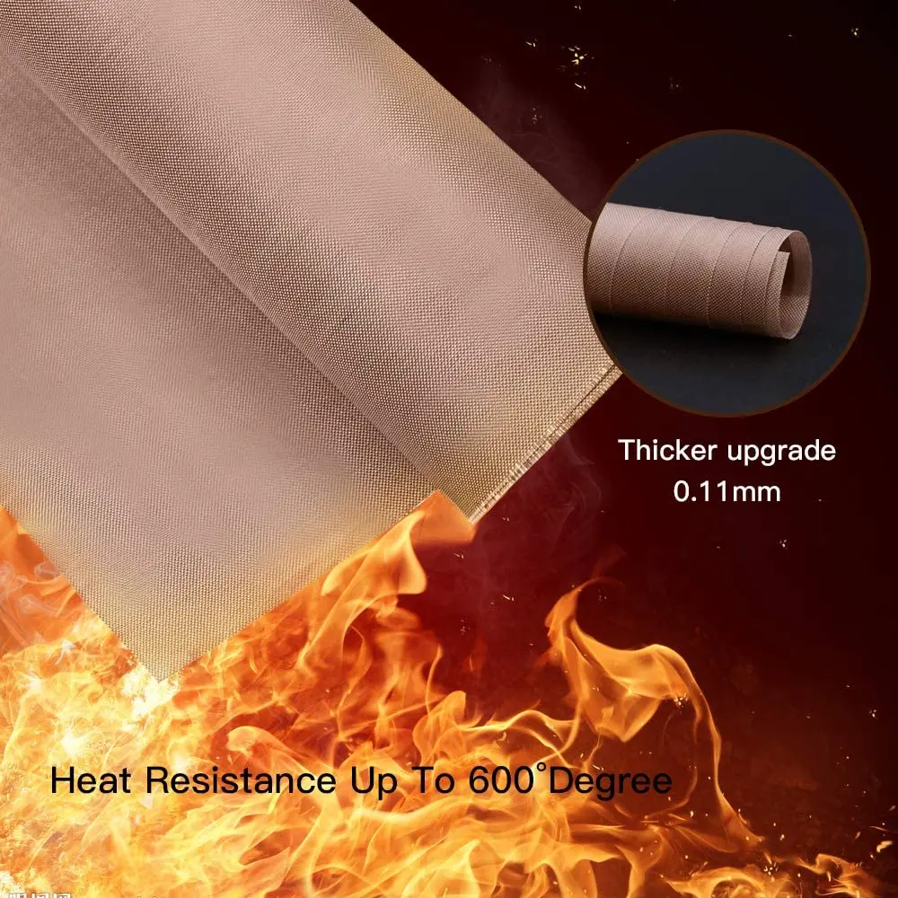 3Pcs PTFE Tefloon Sheet for Heat Press Transfer Paper Sheet Non Stick for Heat Press Machines