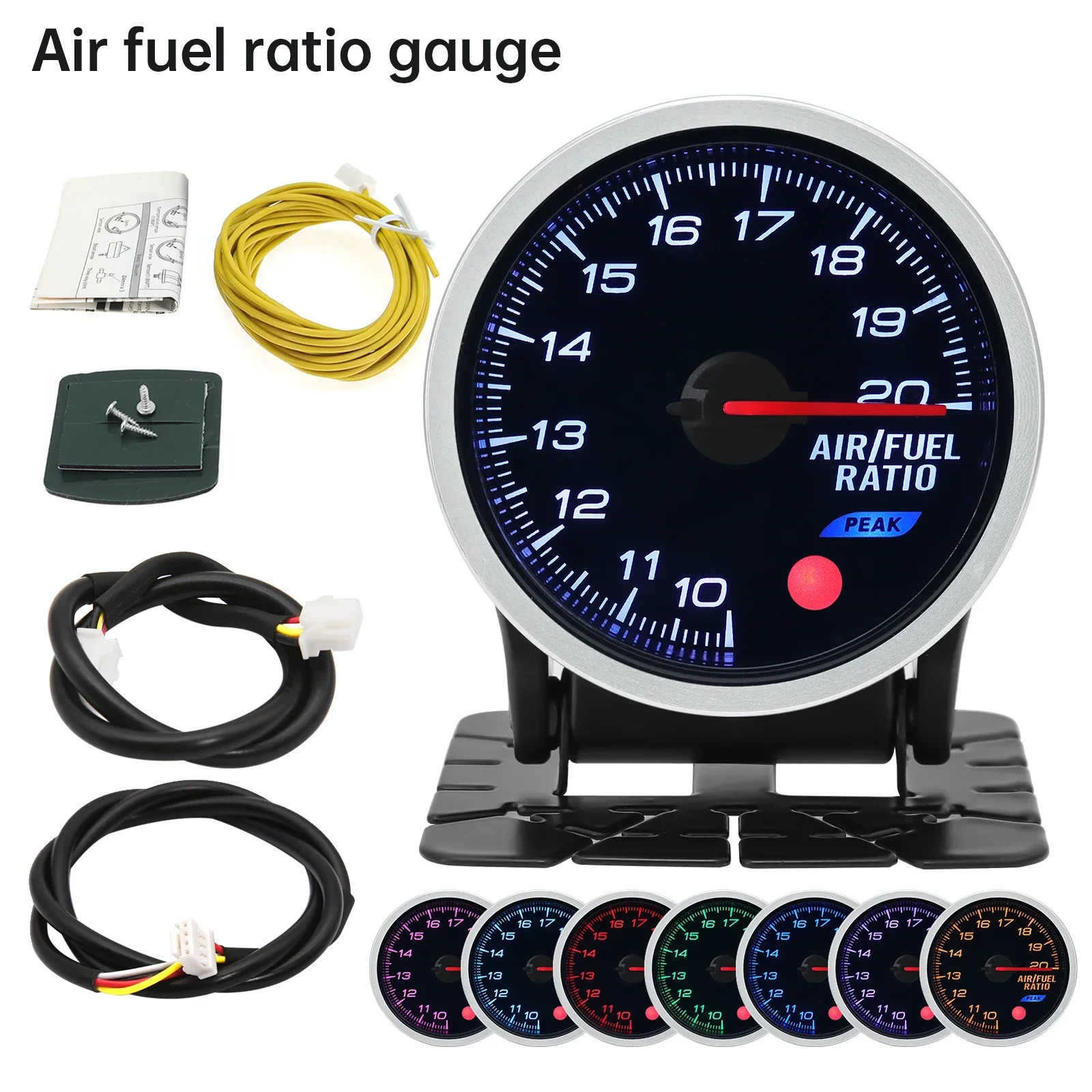 2 Inch 52 MM Rook Lens Gauge Auto Turbo Boost Meter Oliedrukmeter 3Bar 2Bar PSI Turbo Gauge 8 kleuren Backlight Met Elektron