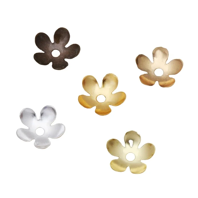 BoYuTe 금속 황동 꽃 구슬 캡 재료, DIY 수제 보석 액세서리, 공장 공급, 1000 개/로트