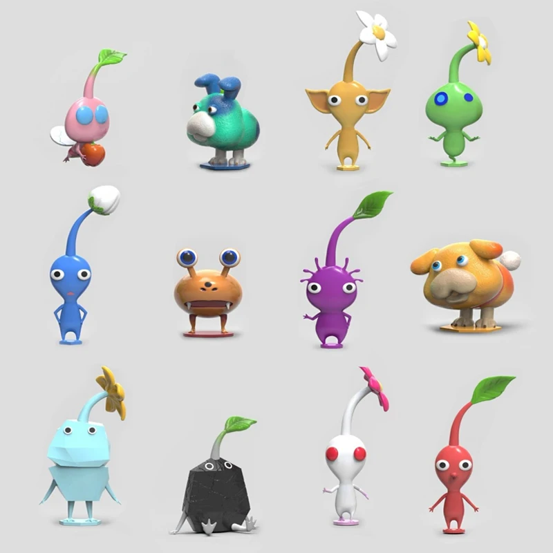 Pikmin ПВХ фигурки героев мультфильмов аниме Модели кукол игрушки креативные игры настольные украшения орнамент детский день рождения Рождественский подарок новинка