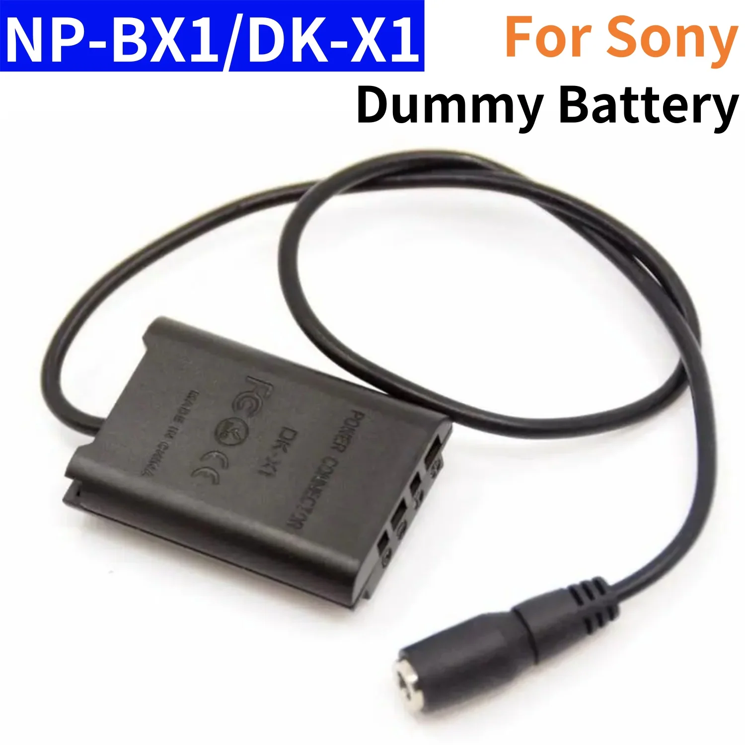 

DK-X1 DC Coupler NP-BX1 Dummy Battery for Sony ZV1HX50 HX90 HX300 WX300 WX350 WX500 HDR-MV1 RX100M4 DSC-RX1R RX100 II III IV VI