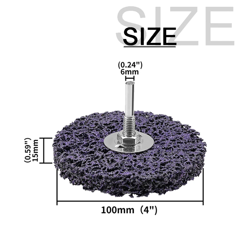 1/3/5pcs 4 Inch Abrasive Wheel Poly Strip Disc Clean Poly Strip Wheel Disc For Angle Grinder Clean Paint Rust Removal