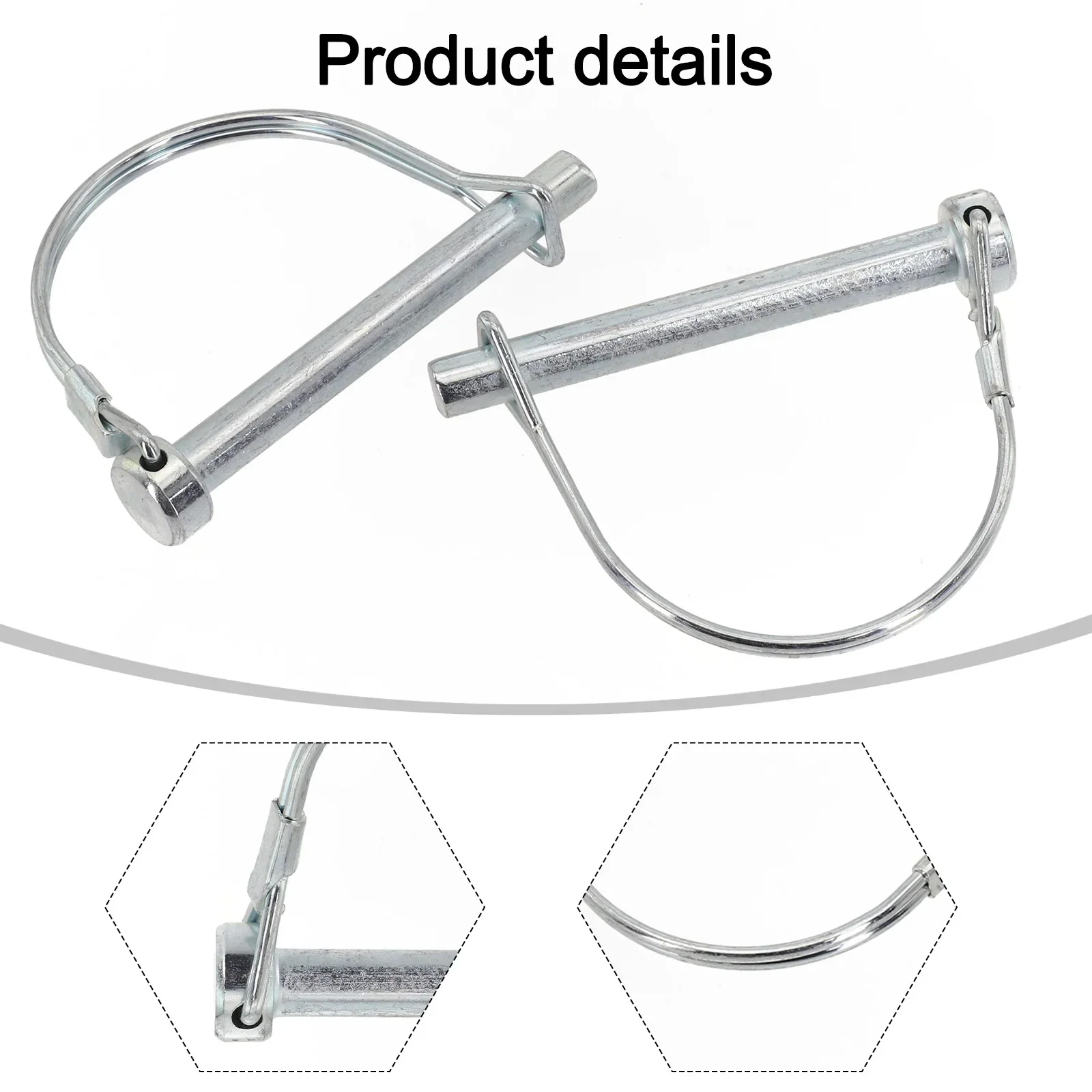 Quick Lock Safety Pin Lock Silver Trailer Coupler Metallocking Quick Lock 4pcs New Bicycle Stroller Cargo Boat