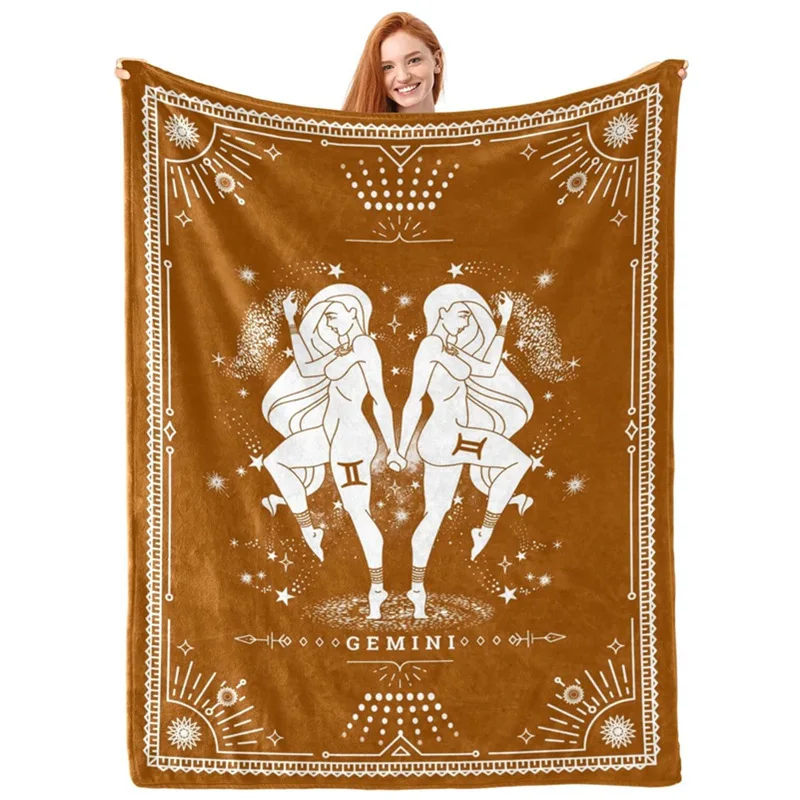 اثني عشر كوكبة بطاقات التارو بطانية مطبوعة ل أريكة سرير السفر التخييم غرفة المعيشة مكتب تكييف بطانية