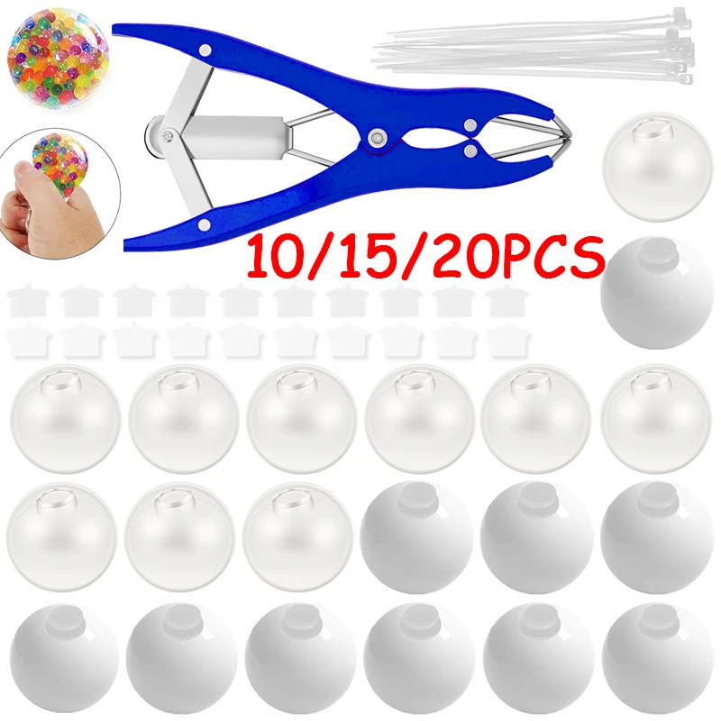 10/15/20 Stück Squishy DIY Stressball-Set zum Selbstgestalten, Blanko-Druckball zum Selbstgestalten mit Expander-Werkzeug, Squishy-Spielzeug