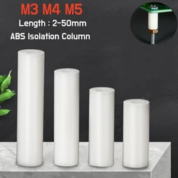 50~300pcs pcs M3 M4 M5 White Nylon ABS Hollowed Spacer Round Standoff Support Column Washer PCB Board Non-Threaded Spacing Screw