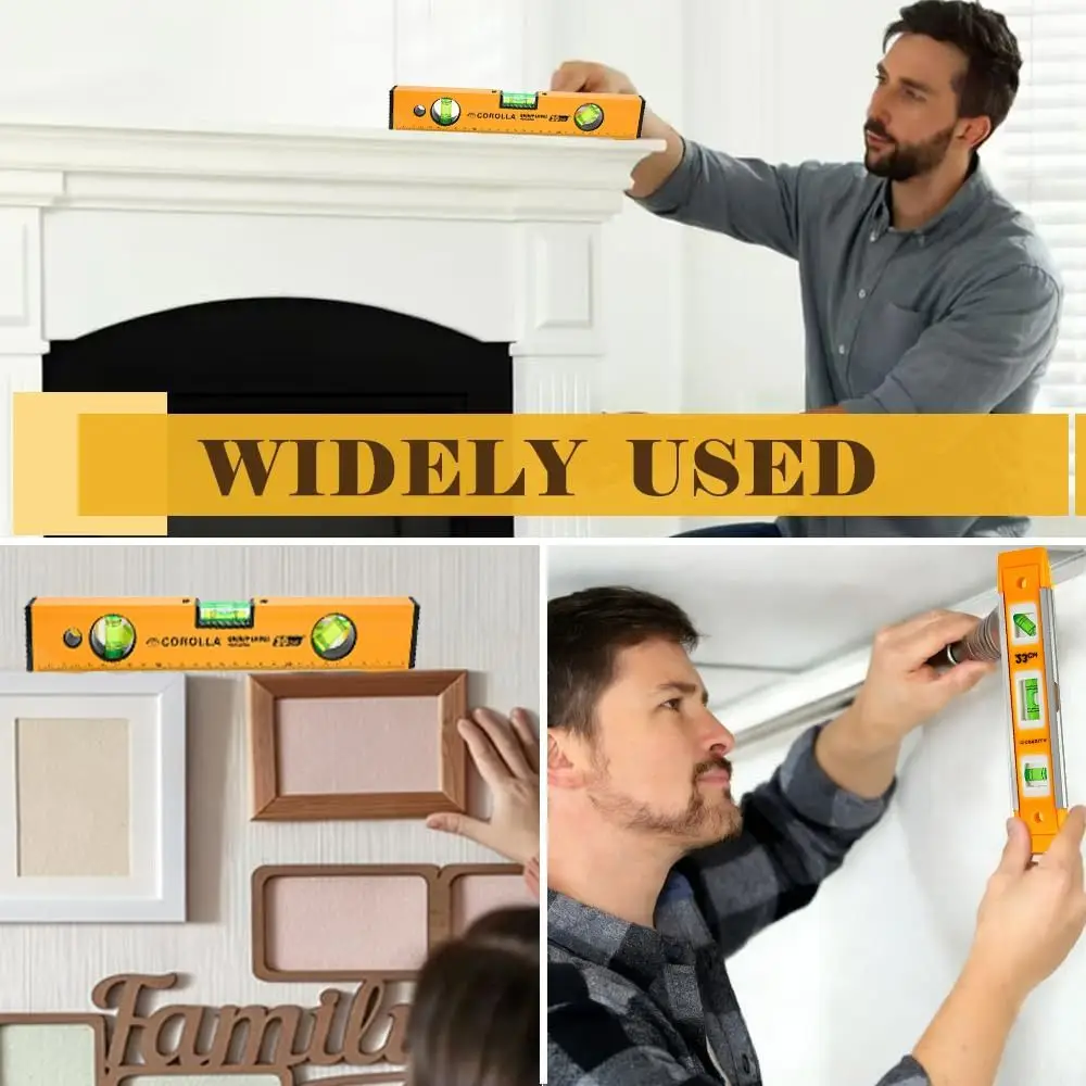 DIY Aluminium Alloy Bubble Level Tool Shock Resistant Universal Level Tool 45°/90°/180° Bubbles Measuring Tools Home Improvement