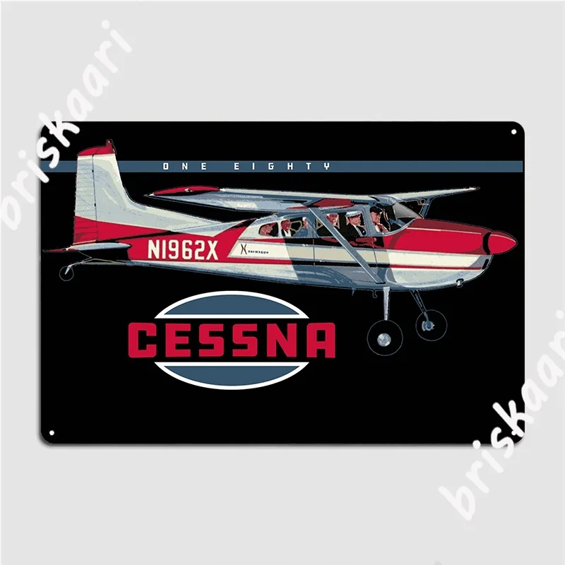 Cessna 180 Vintage Aircraft Metal Sign Cinema Kitchen Wall Decor Home Funny Tin Sign Posters