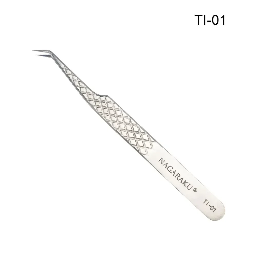 NAGARAKU Eyelash Extension Tweezers Makeup Titanium Alloy High Quality Elasticity Labor-saving Professional Lash Tweezers