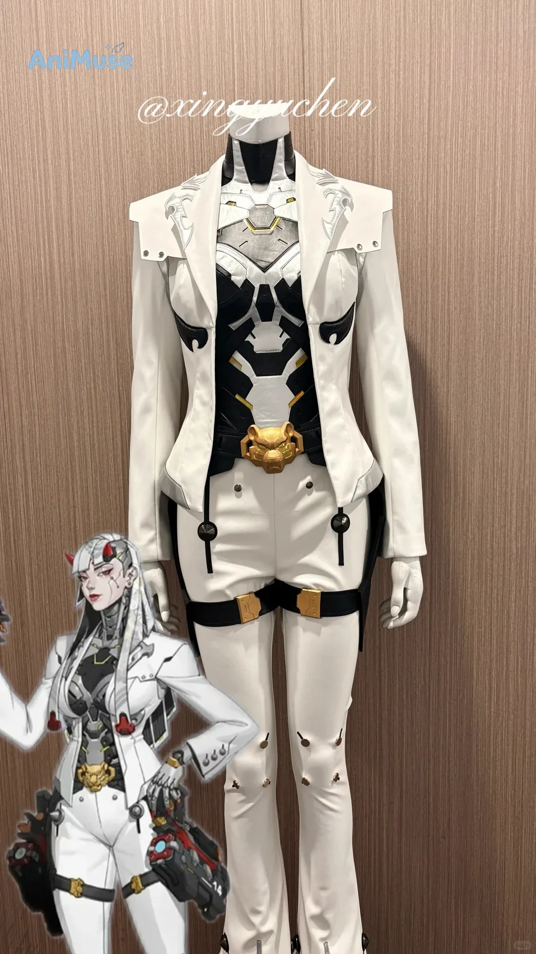 Overwatch Shion Cosplay Costume White High Quality Outfit Anime Convention Outfit for Women Halloween Carnival Party AniMuse