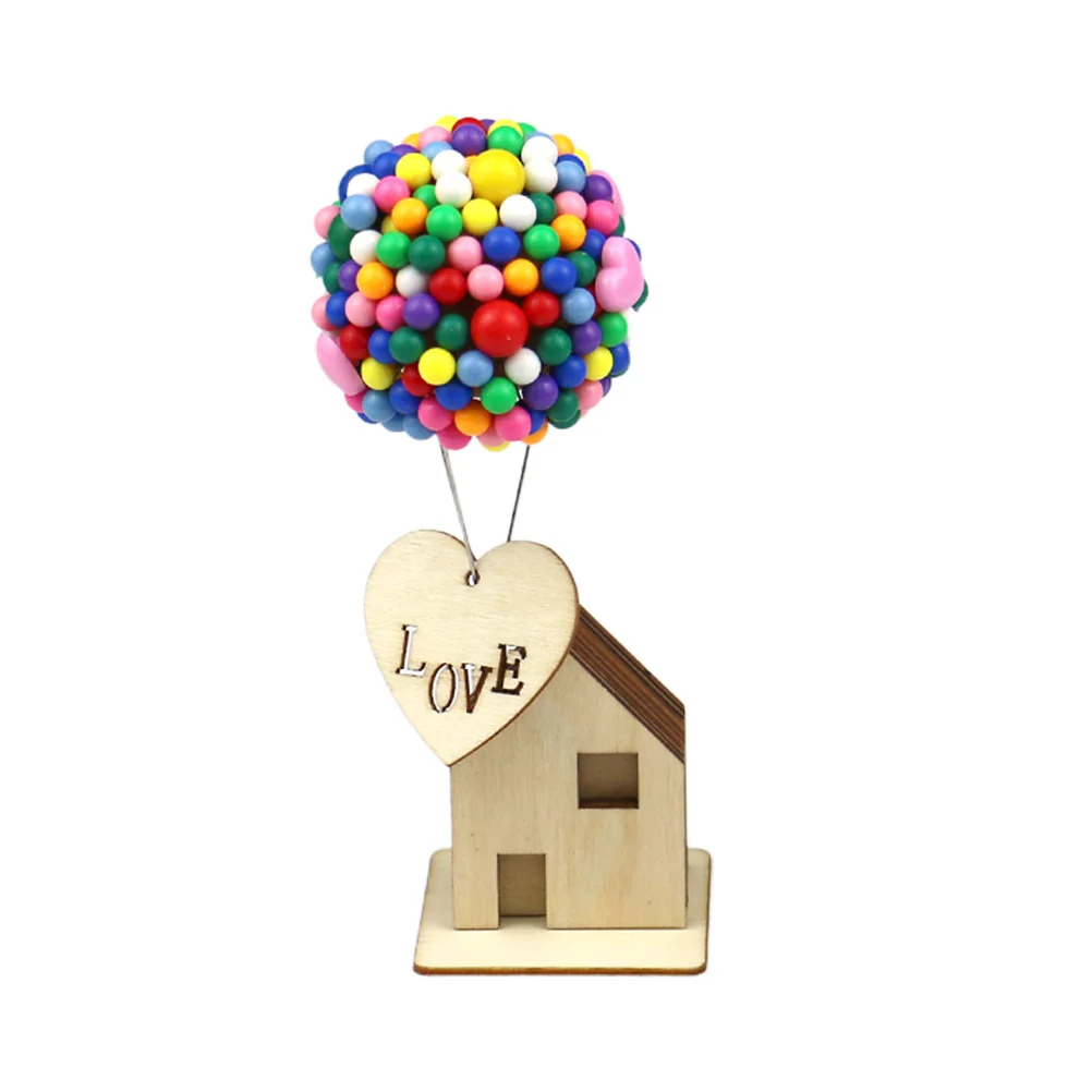 

Creative Diy Wood Balloons Kit Miniature Gift For Valentine'S Day Christmas Birthday Desktop Ornaments Car