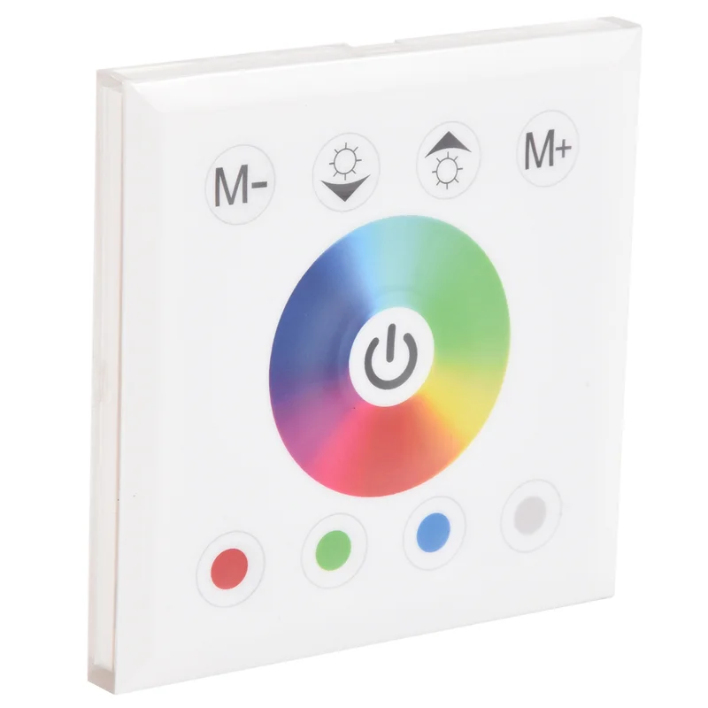 

ABUP-2X DC12V-24V RGB / RGBW Wall Mounted Touch Panel Controller Glass Panel Dimmer Switch Controller For LED Strips Lamp