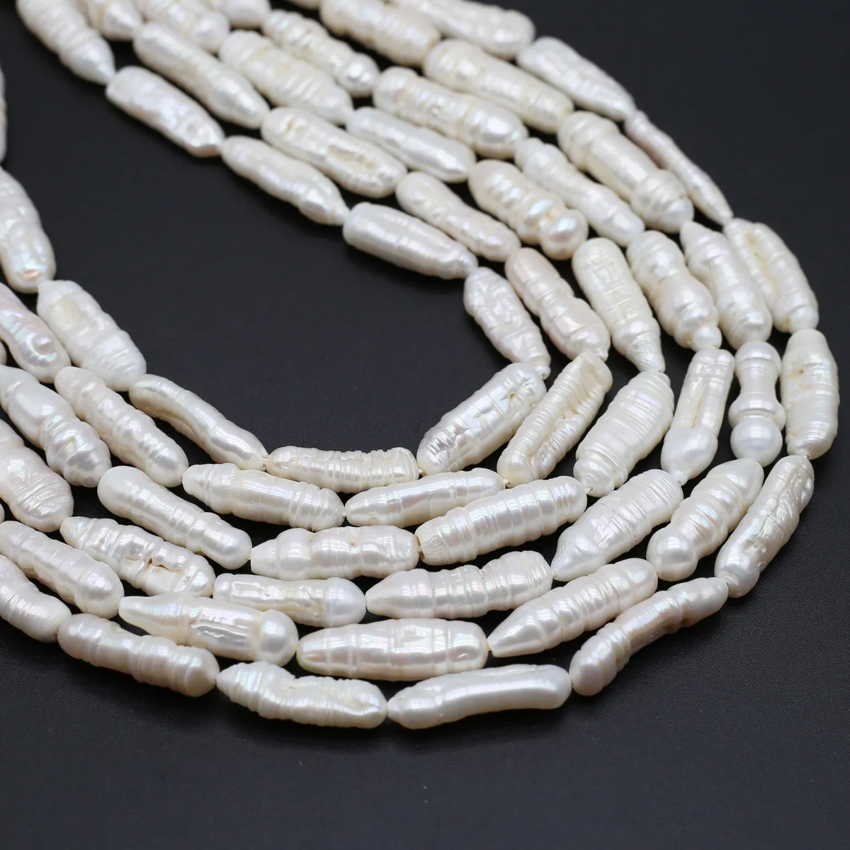 Irregular Shape Natural White Freshwater Pearls Pipa Beads High Quality Pearls for Jewelry Making DIY Necklace Bracelet Gift