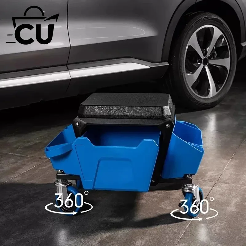 Thickened Multi-functional Car Beauty Work Stool Storage Seat For Polishing Window Film Maintenance Work