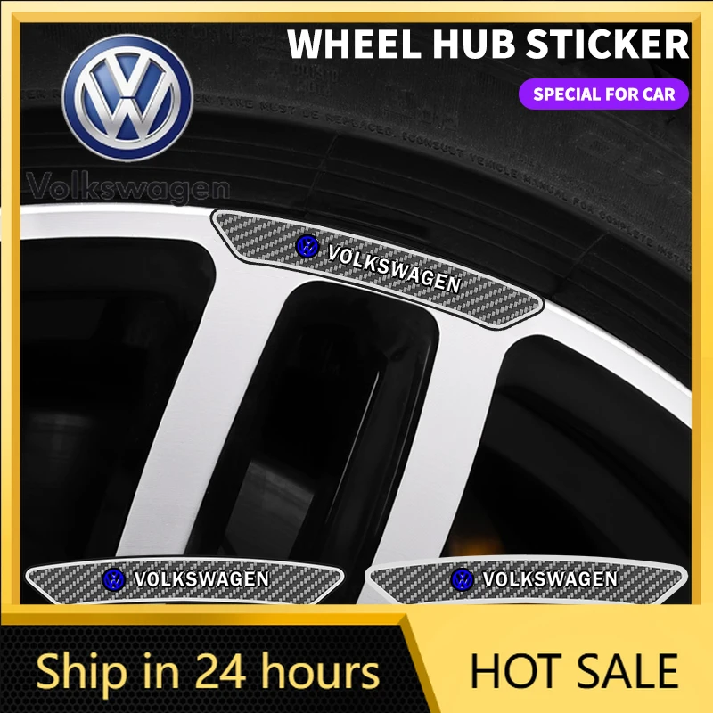 

Новые наклейки-эмблемы из углеродного волокна (4 шт.) для колесных дисков Volkswagen VW Touran, Beetle, Golf, Passat 2026 года