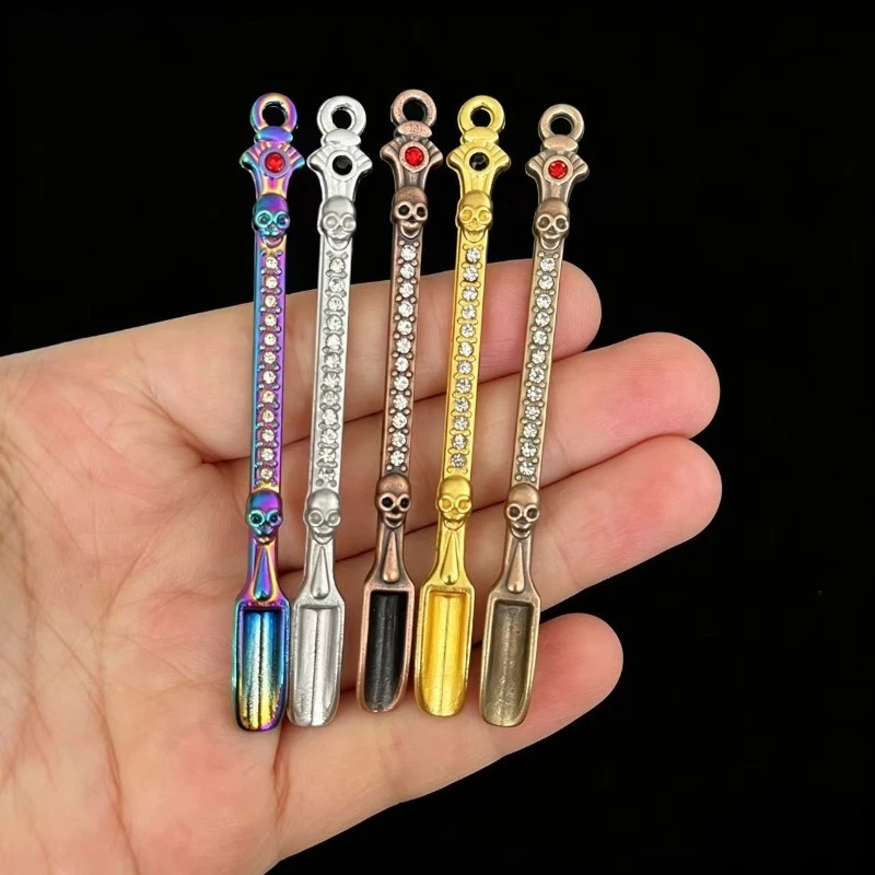 4PCS 8PCS High Quality Snuff spoon Metal Portable Seasoning Spoon Aluminum Alloy Pipe Scoop Snuff bottle Accessories men women