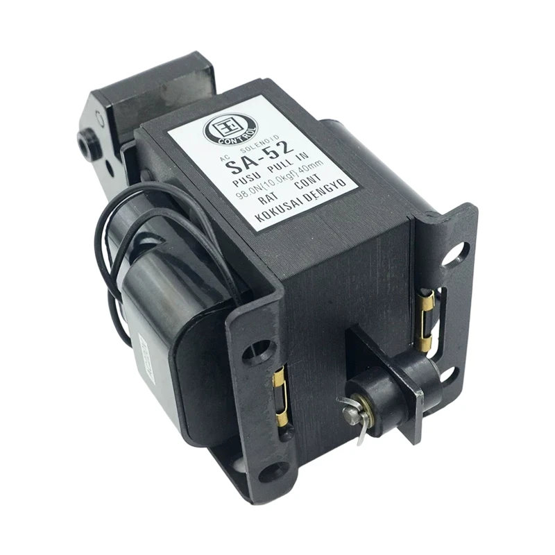 1PC SA-52 AC Push-Pull Traction Electromagnet 10KG Load 40MM Stroke 220V/380V for Industrial Automation And Control