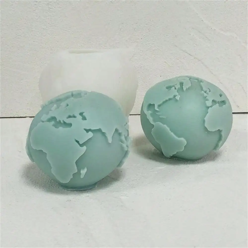 Earth Candle Mold Earth Aromatherapy Candle Silicone Mold DIY Gypsum Dropping Gel Earth Handmade Soap Grinding Tool