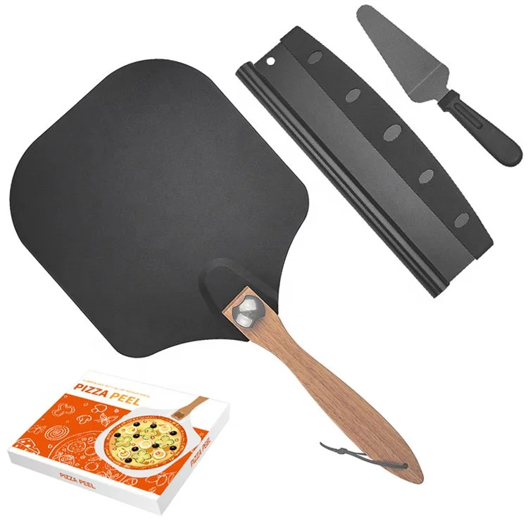 

High Quality Pizza Tools Set Pizza Peel Cutter Shovel 3 in 1 Set Kitchen Tools Restaurant Use Pizza Peel