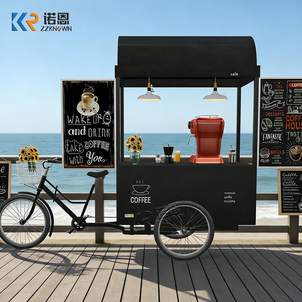 

Custom Popsicle Ice Cream Coffee Dessert Cart Bicycle Luxury Vintage Stainless Steel Ice Cream Cart With Factory Price