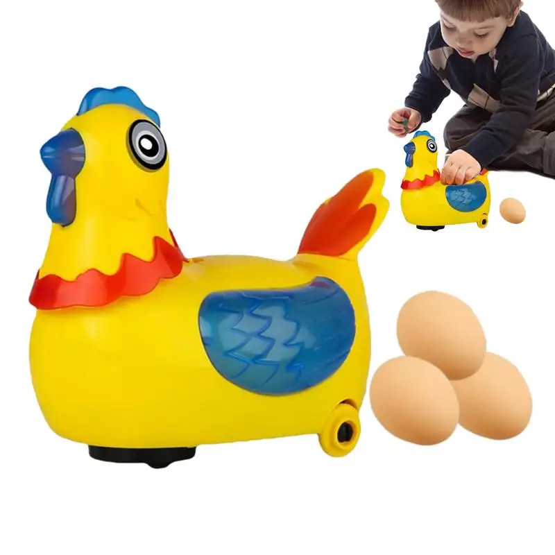 

Hen Toy Chick Electric Hen Toy Laying Eggs for Easter Creative Chicken Toy with Universal Wheels Educational Walking Toys Easter